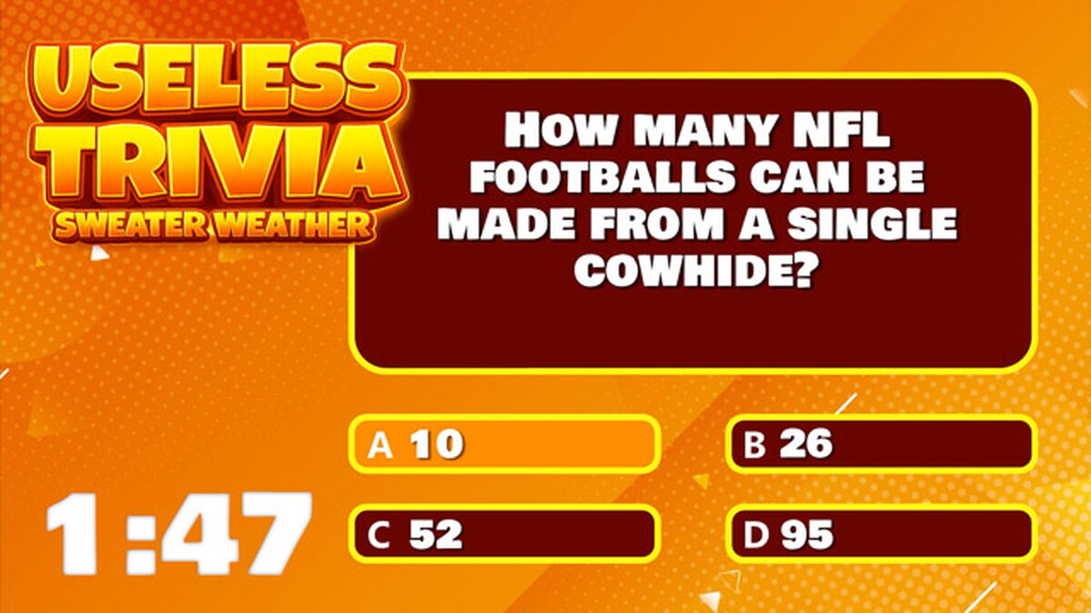 Useless Trivia Sweater Weather Countdown image number null